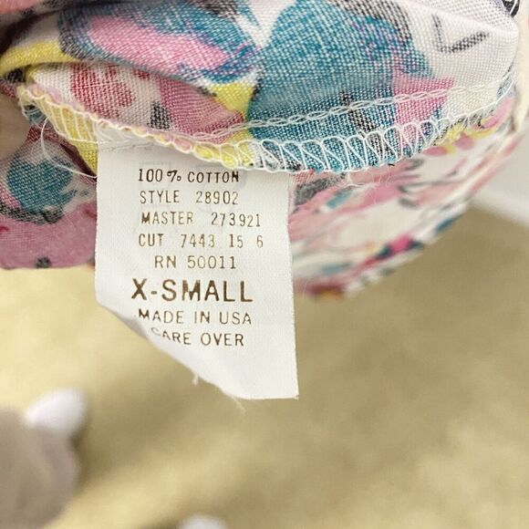 Vtg David Brown California  Floral Maxi Long Sleeve House Coat Dress Women's XS - Picture 8 of 16